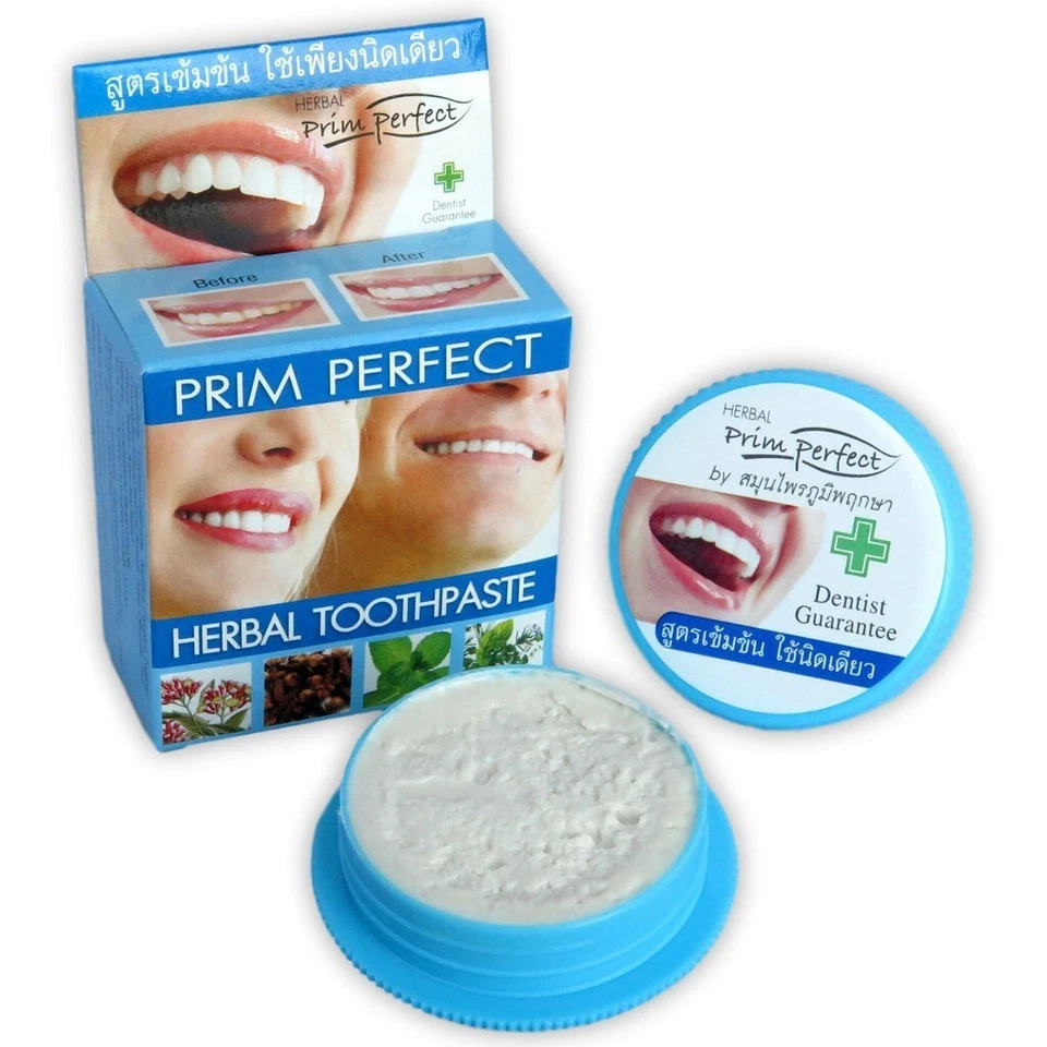 12x 25g. Prim Perfect Thai Herbal Clove Toothpaste Anti Bacteria Whitening Teeth