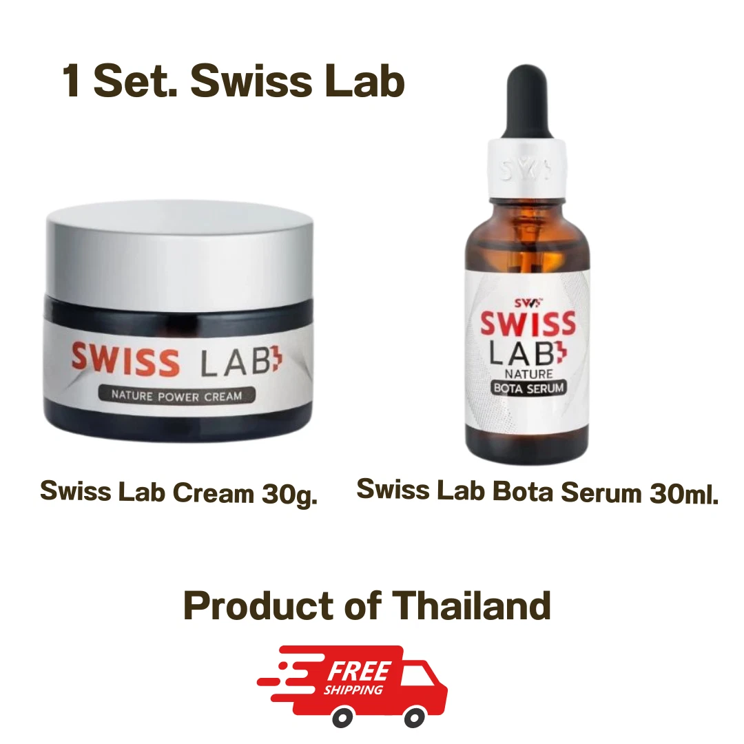 1 Set Swiss Lab Cream + Bota Serum Nourish Dark Spot Blemishes Smooth Skin White